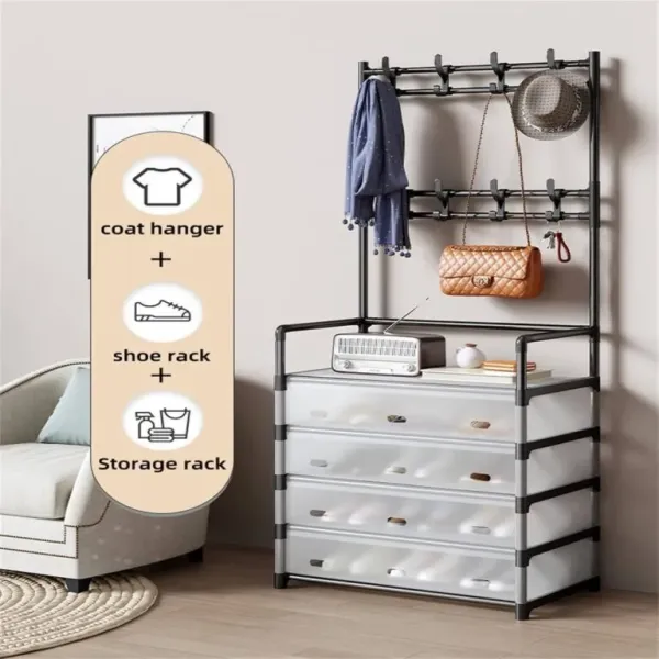 رف أحذية ومعاطف متعدد الوظائف